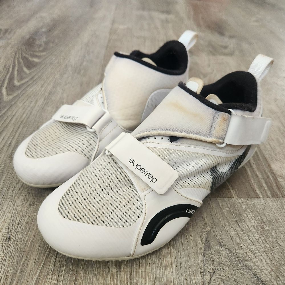 Nike SuperRep Cycle White Black Cycling Shoes Cleats Women’s Size 7.5 CJ0775-100